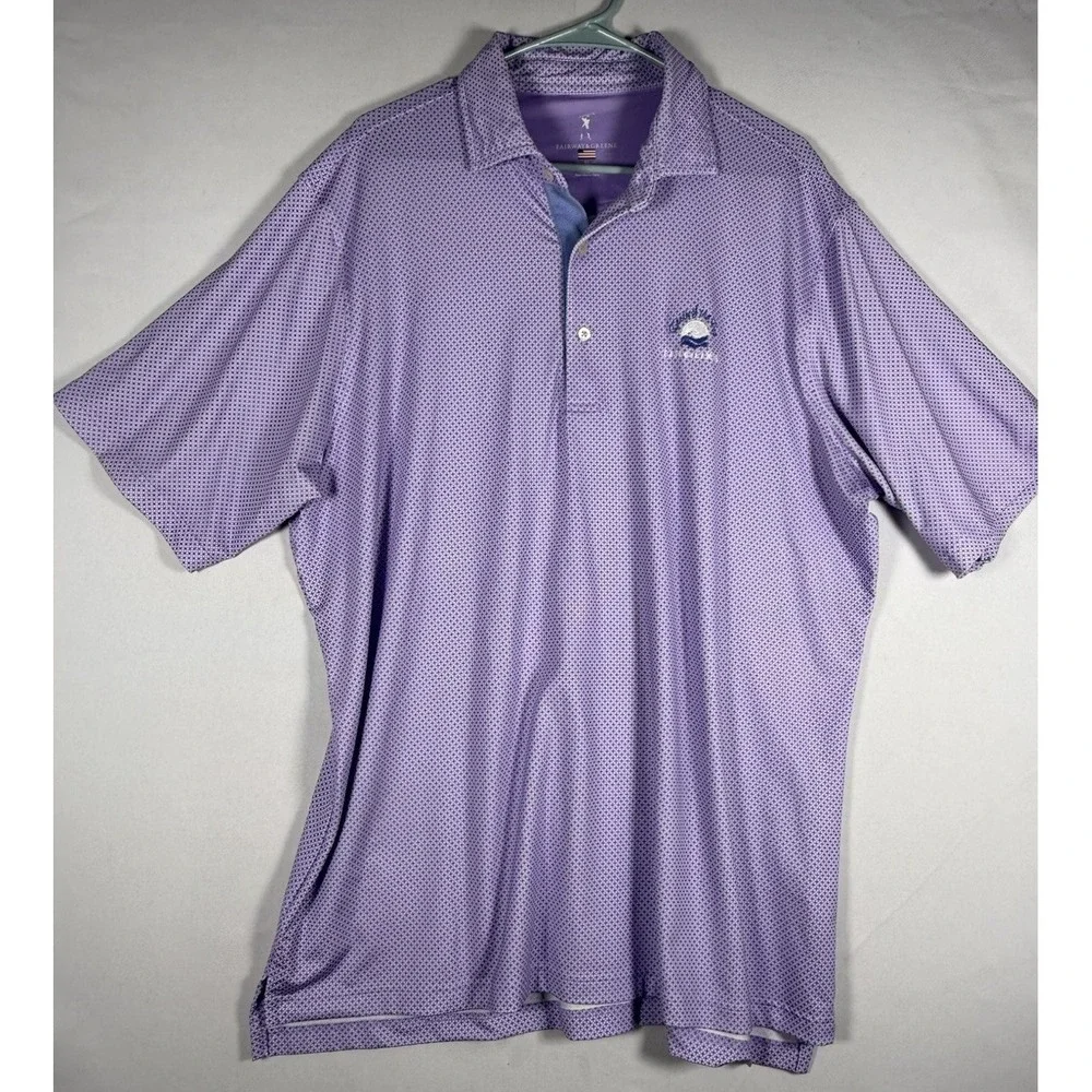 Casa de Campo Teeth of the Dog Golf Polo Shirt Mens XL Purple Fairway & Greene